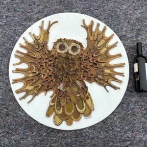 Large Owl Roundel Pottery Plaque by Williamson ceramic figure Antique Ceramics 3