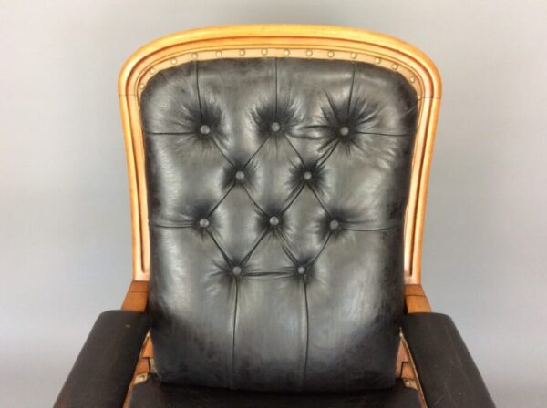 19th Century Scottish Reclining Library Reading Chair armchairs Antique Chairs 6