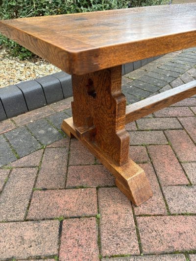 Arts & Crafts Oak Bench - Image 6