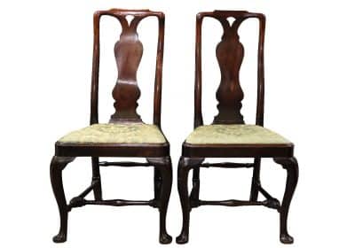 Pair of Geo I Walnut High Back Chairs