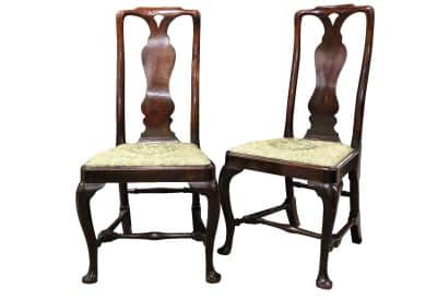 Pair of Geo I Walnut High Back Chairs - Image 2