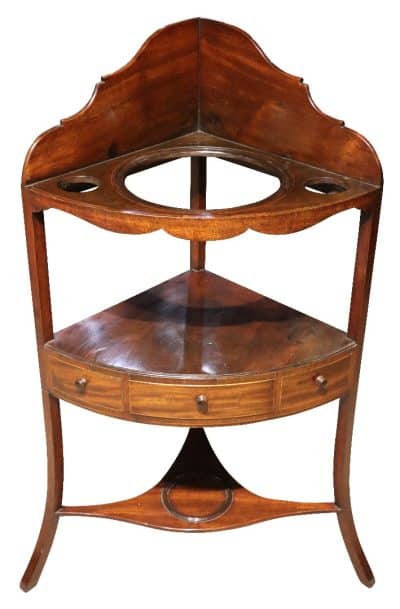 19thc Mahogany Corner Washstand 19th century Antique Furniture 7