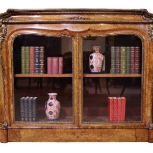 Exceptional Burr Walnut & Kingwood Side Cabinet Antique Cabinets