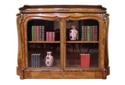 Exceptional Burr Walnut & Kingwood Side Cabinet Antique Cabinets 3