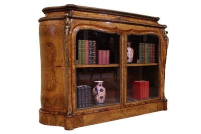 Exceptional Burr Walnut & Kingwood Side Cabinet Antique Cabinets 7