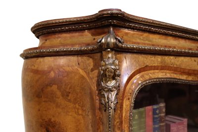 Exceptional Burr Walnut & Kingwood Side Cabinet Antique Cabinets 5