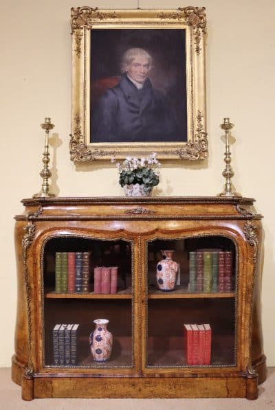 Exceptional Burr Walnut & Kingwood Side Cabinet Antique Cabinets 6