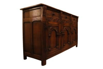 Ipswich Oak Dresser Base Mid 20thc - Image 3