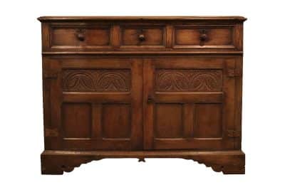 A Low Oak Dresser Base
