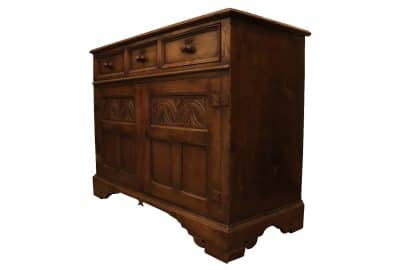 A Low Oak Dresser Base Antique Dressers 4