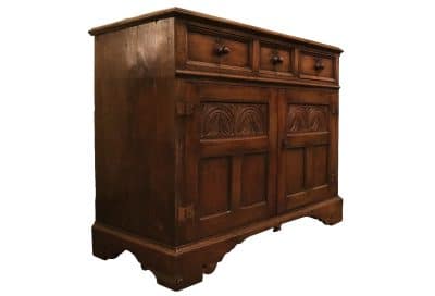 A Low Oak Dresser Base - Image 3