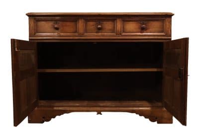 A Low Oak Dresser Base - Image 5