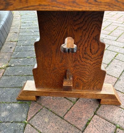 Arts & Crafts Oak Bench - Image 5