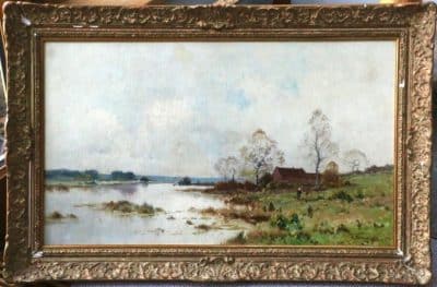 Pierre Emmanuel Eugene Damoye (1847-1916) HUGE Oil on Canvas - Image 2