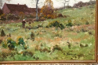 Pierre Emmanuel Eugene Damoye (1847-1916) HUGE Oil on Canvas Antiques Scotland Antique Art 10