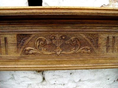 SOLD Victorian carved pine fire surround 19th century Antique Furniture 4