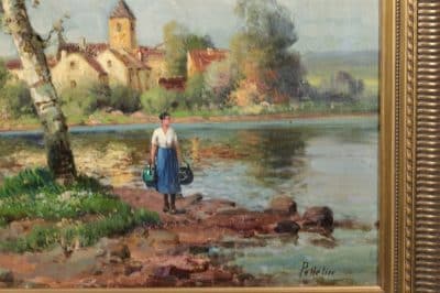 ANTOINE BOUVARD Oil painting (1870-1956) 19th century Antique Art 5