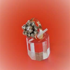 SALE – Vintage Gold Diamond Flower Ring – Boxed – FREE UK Postage Vintage Gold Diamond Rings Antique Bracelets