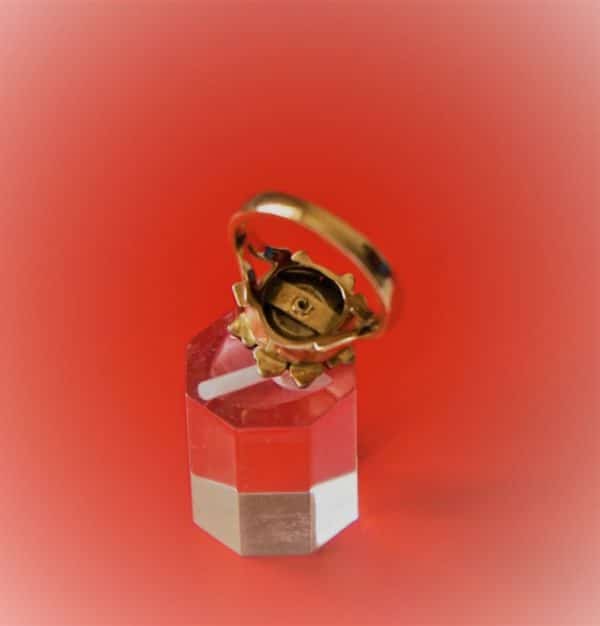SALE – Vintage Gold Diamond Flower Ring – Boxed – FREE UK Postage Vintage Gold Diamond Rings Antique Bracelets 10