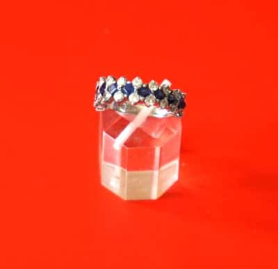 18ct White Gold Diamond and Sapphire Multi Stone Engagement - Eternity Ring- Ideal Gift / Present - Image 2