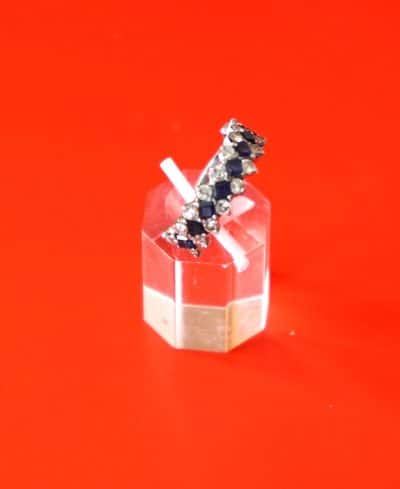 18ct White Gold Diamond and Sapphire Multi Stone Engagement - Eternity Ring- Ideal Gift / Present - Image 4