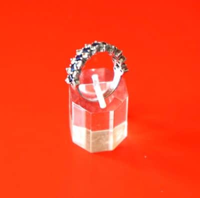 18ct White Gold Diamond and Sapphire Multi Stone Engagement - Eternity Ring- Ideal Gift / Present - Image 10