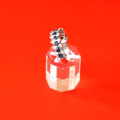 18ct White Gold Diamond and Sapphire Multi Stone Engagement - Eternity Ring- Ideal Gift / Present - Image 11