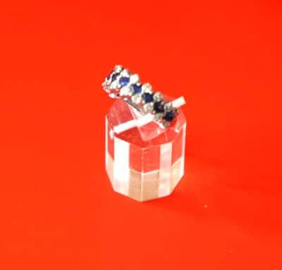18ct White Gold Diamond and Sapphire Multi Stone Engagement - Eternity Ring- Ideal Gift / Present - Image 6