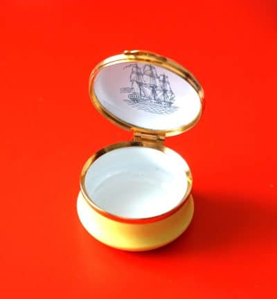 Two  Excellent as New Enamel Pill Boxes Antique Boxes 6
