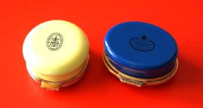 Two  Excellent as New Enamel Pill Boxes Antique Boxes 9