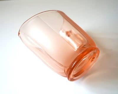 Art Deco Pink Pressed Glass Cream / Milk Jug 1930s antique glass Vintage 9
