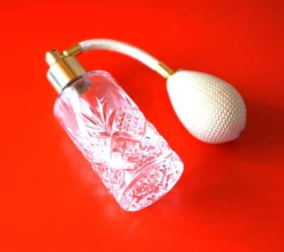 Vintage Beautiful Royal Doulton Cut Glass Perfume / Scent Atomiser – Ideal Gift / Present Antique Glassware 6