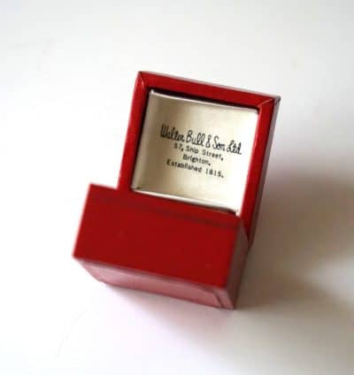 A Walter Bull and Sons Ltd, Brighton / Ring / Earrings / Cufflinks Box - Jewellery / Collectable