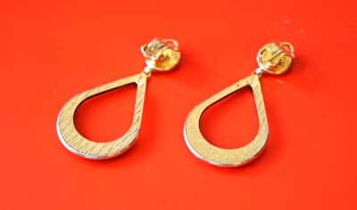 Beautiful Pair of Gilt Millefiori Enamel Clip Earrings – Jewellery Antique Earrings 4