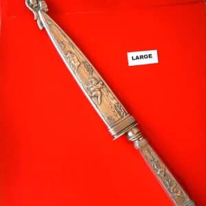 A Vintage Large 11 5/8″ Argentinian Gaucho Knife & Sheaf Corn Knife Antique Knives