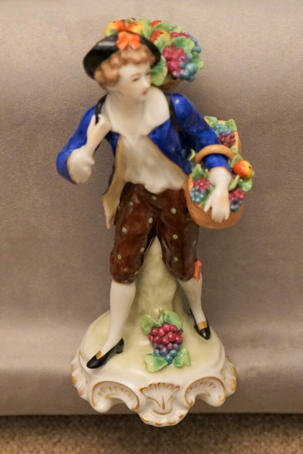 SALE - A Superb Pair of Antique SITZENDORF Thuringia Boy and Girl Figures - Image 2