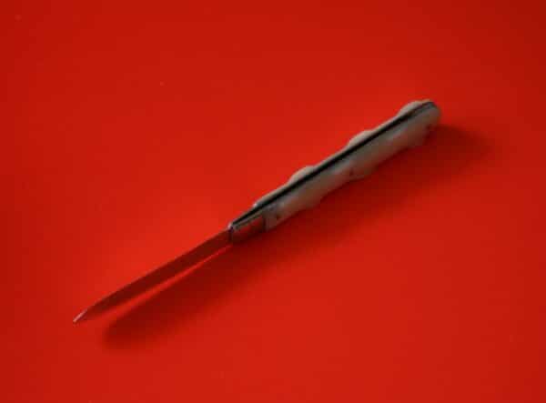 SALE - A Circa:- 1977 A Silver Mother of Pearl Sheffield Folding Fruit Knife - Collectable Knives / Present - Image 4