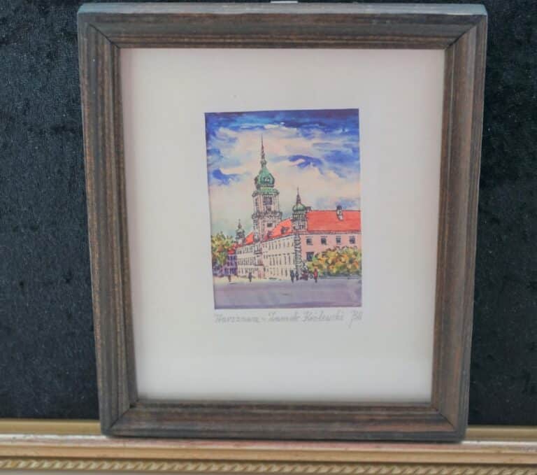 A Rare Vintage Miniature Water Colour – WARSAW’S Glorious ROYAL CASTLE – Ideal Present Pictures Antique Prints A Rare Vintage Miniature Water Colour – WARSAW’S Glorious ROYAL CASTLE – Ideal Present