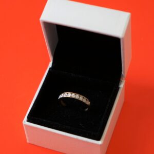 SALE – A Vintage 9ct Gold 9 Stone Diamond Wedding / Anniversary Ring Boxed – Ideal Present Cocktail Rings Antique Jewellery 3
