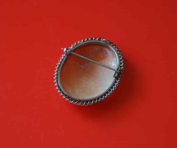 Vintage Silver Cameo Brooch / Pendant - Boxed - Image 2