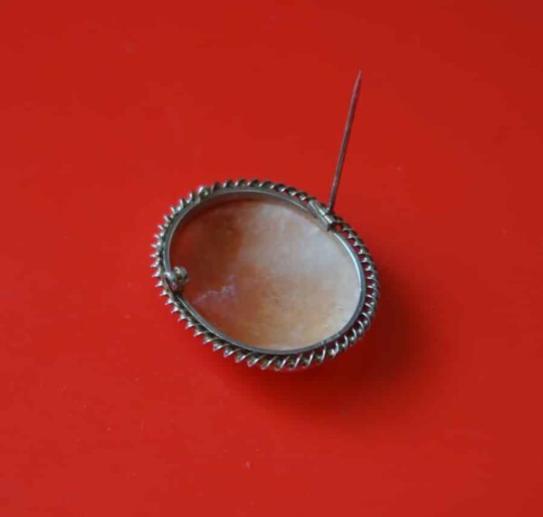 Vintage Silver Cameo Brooch / Pendant - Boxed - Image 4