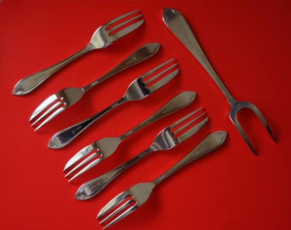 C1920 E.P.N.S. Boxed Set Pastry Forks - Wedding / Anniversary Gift - Image 4