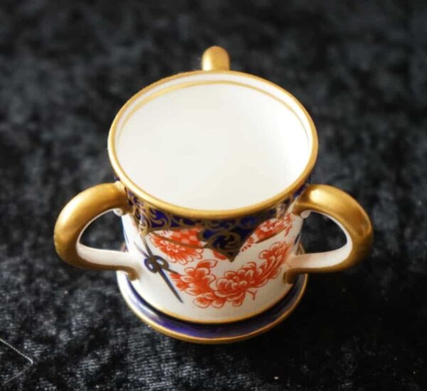 Antique Royal Crown Derby Miniature Three Handled Tyg - Image 6