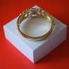 Vintage Gold Plated Blue Sapphire & Rhinestone Bangle - Ideal Gift - Image 2