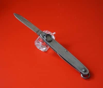 1930s Sheffield Stainless Steel Twin Bladed Ring pull Pen Knife - Knives / Collectable - Image 4