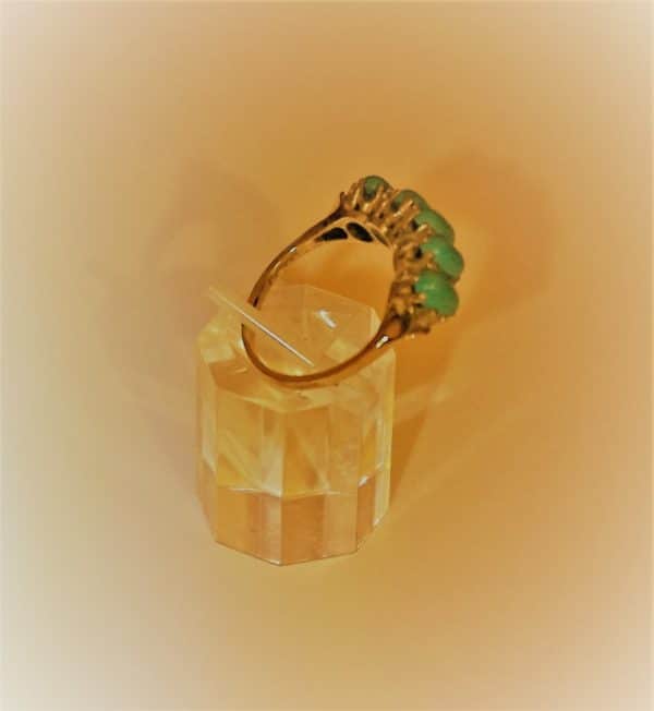 Vintage Gold Five Stone Turquoise Ring - Boxed - FREE UK Postage - Image 5
