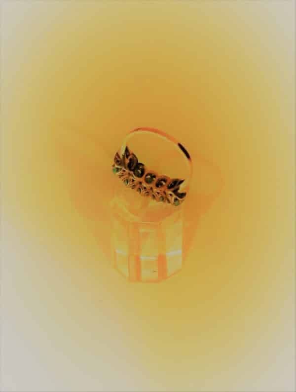 Vintage Gold Five Stone Turquoise Ring - Boxed - FREE UK Postage - Image 8