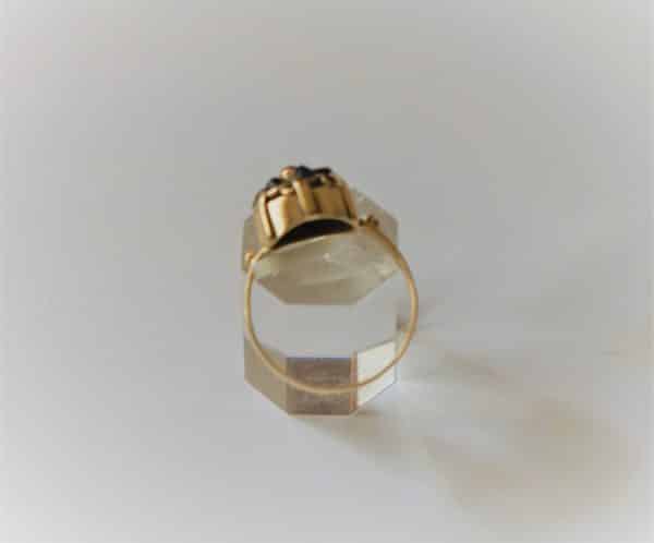 SALE – Vintage Gold Garnet flower Ring – Boxed – FREE UK Postage Vintage Diamond Rings Antique Bracelets 4