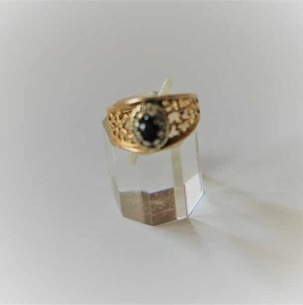 SALE – Vintage 9ct Ornate Gold Garnet & Diamond Ring – Boxed – FREE UK Postage Vintage Gold Gem Set Rings Antique Bracelets 6
