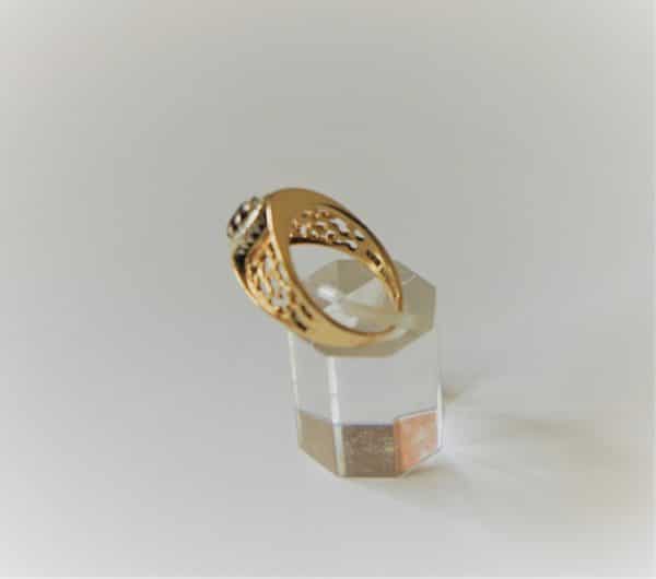 Vintage 9ct Ornate Gold Garnet and Diamond Ring - Boxed - FREE UK Postage - Image 6